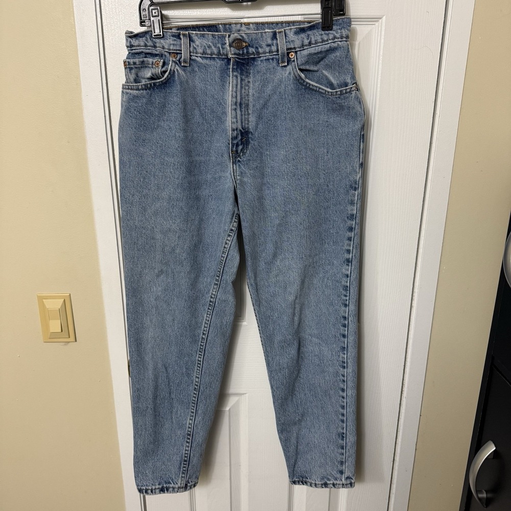 Vintage Levi's 550 Mom Jeans Womens Size 13 Short Relaxed Fit Tapered Leg USA